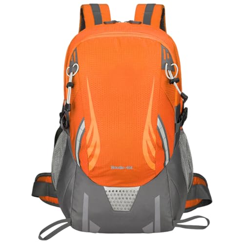 Wjsdsg Reisetasche, Rucksack mit großem Fassungsvermögen, Sportrucksack, Wanderrucksack, Fahrradrucksack, wasserabweisender Rucksack für Reiten, Camping, Orange, As shown von Wjsdsg