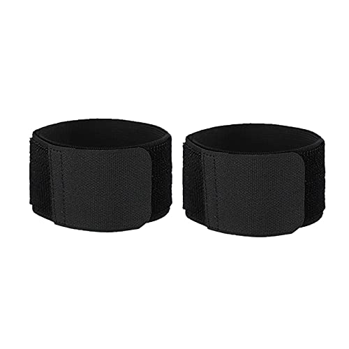 Wlauqueta 1 Paar FußBall SchienbeinschüTzer Feste Bandage Tape Schienbeinschoner Verhindern Drop Off Einstellbare Elastische Sportbandage,Schwarz von Wlauqueta