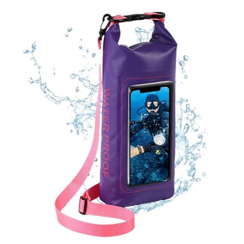 Wlikmjg wasserdichte Telefontasche, wasserdichte Taschen zum Schwimmen - Tragbare Strandtasche - 2L Kajak-Handyhülle mit Trageband, 2-in-1-Schwimmtasche, Reisezubehör für Bootfahren, Camping und von Wlikmjg