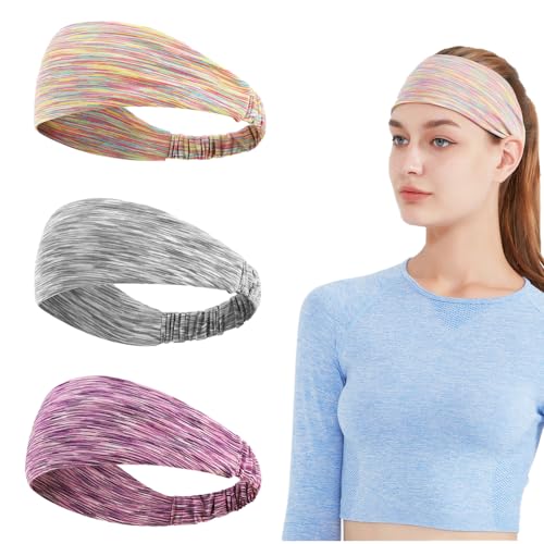 Wnddle 3 Stück Stirnband Damen Sport, Stirnband Damen und Herren, Stirnband Sport, Haarband Damen, Haarband Sport Schweißband, Anti-Rutsch Feuchtigkeitsableitendes Stirnband für Sport, Yoga, Laufen Wnddle 3 Stück Stirnband Damen Sport, Stirnband Damen und Herren, Stirnband Sport, Haarband Damen, Haarband Sport Schweißband, Anti-Rutsch Feuchtigkeitsableitendes Stirnband für Sport, Yoga, Laufen von Wnddle