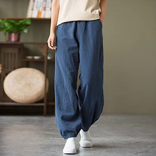 WoCOyo Tai-Chi-Hosen Freizeit Hohe Taille Baumwolle und Leinen Kampfsport Training Hose Unisex Elastisch Kung Fu Hosen Weich und Atmungsaktiv Shaolin Yogablüher,007,XL WoCOyo Tai-Chi-Hosen Freizeit Hohe Taille Baumwolle und Leinen Kampfsport Training Hose Unisex Elastisch Kung Fu Hosen Weich und Atmungsaktiv Shaolin Yogablüher,007,XL von WoCOyo