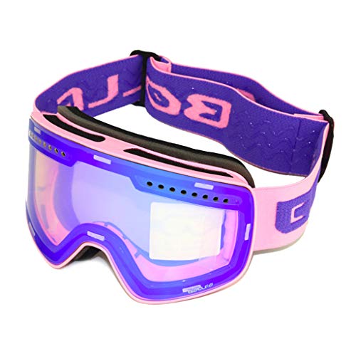 Skibrille mit magnetischer, doppellagiger, abnehmbarer Linse, zum Skifahren, beschlagfrei, Snowboard-Auge für Herren und Damen, Ski-Sonnenbrille, Brillen von Woedpez