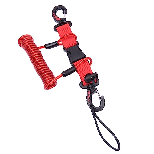 Woedpez Scubas Tauchen Coiled Lanyard Quick Release Clip Heavy Duty Antilost Unterwasser Frühling Coiled Kamera Gurt Für Tauch Licht von Woedpez