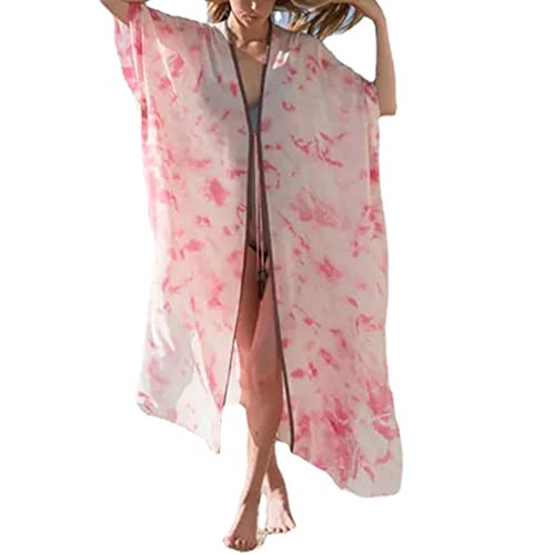 Woedpez Stilvolle Strandblusen Strickjacke Lockeres Cover Up Kleid Offener Vorderseite Schwimmbadurlaub von Woedpez