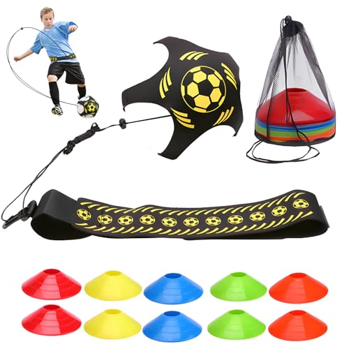 Wohlstand 1 Stück Kick Throw Trainer,10 Stück Fußball-Logo-Scheibe,Kinder Fußball Training,Fussballtrainer mit Schnur,Fussball Trainer Zubehör,Fußball Geschenke für Jungs,mit Aufbewahrungstasche Wohlstand 1 Stück Kick Throw Trainer,10 Stück Fußball-Logo-Scheibe,Kinder Fußball Training,Fussballtrainer mit Schnur,Fussball Trainer Zubehör,Fußball Geschenke für Jungs,mit Aufbewahrungstasche von Wohlstand