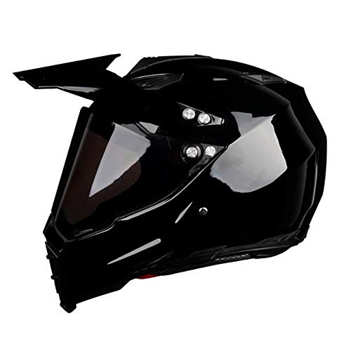 Woljay Off Road Helm Motocross-Helm Motorradhelm Motocrosshelme Fahrrad ATV (S, Schwarz glänzend) von Woljay