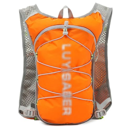 Fahrrad Rucksack, Lightweight Water Backpack, Laufrucksack für Wandern Klettern, Fahrradfahren, Laufsport, Camping , Rucksack(Orange) von Wondi
