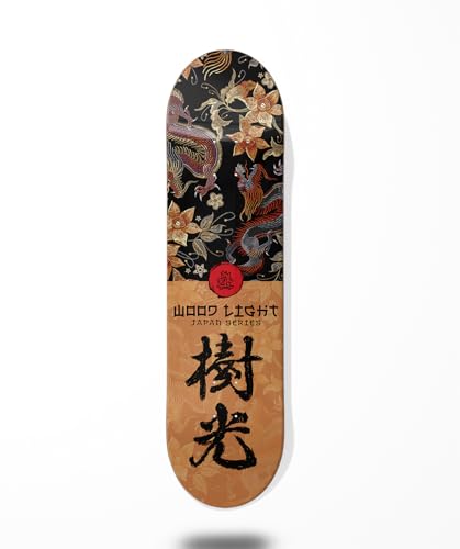 Wood light Monopatín Skate Skateboard Deck Tabla Japan Series Dragon (8.25) von Wood light