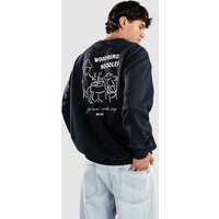 Woodbird Cane Noodle Crew Sweater navy von Woodbird