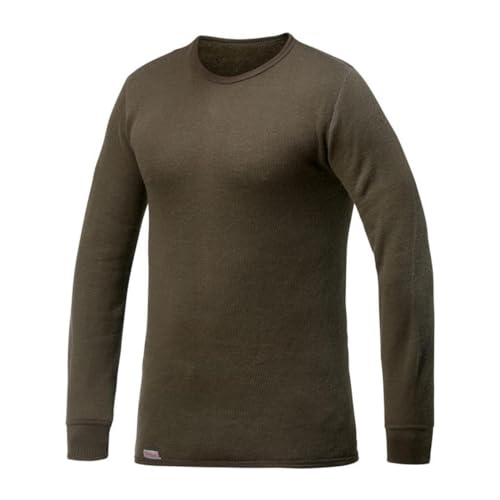 Woolpower Unisex Merinowolle Funktionsshirt Crewneck 200 Langarm, Größe:S, Farbe:Pine Green von Woolpower