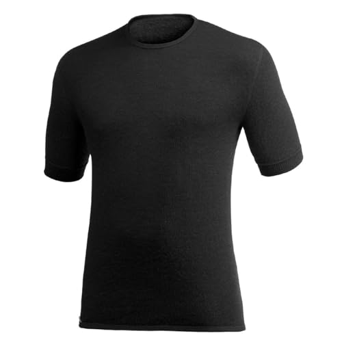 Woolpower Damen Herren Funktionsshirt TEE 200 kurzarm, Farbe:Schwarz, Größe:XXS von Woolpower