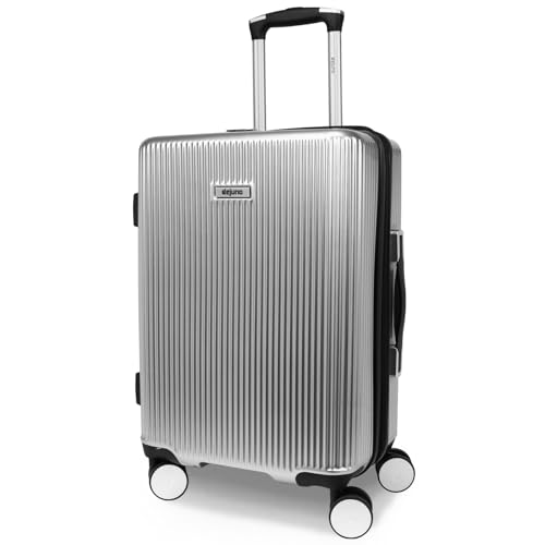 World Traveler Dejuno Monarch Leichter Hartschalen-Koffer aus Polycarbonat, erweiterbar, mit TSA-Schloss, Titan, 20-inch Carry-On, Dejuno Monarch Leichter Hartschalen-Koffer aus Polycarbonat, von World Traveler