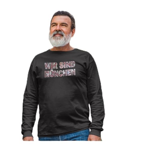 World of Football Herren Sweatshirt Crewneck Rundhals wir sind München Bayern schwarz schwarz - L World of Football Herren Sweatshirt Crewneck Rundhals wir sind München Bayern schwarz schwarz - L von World of Football