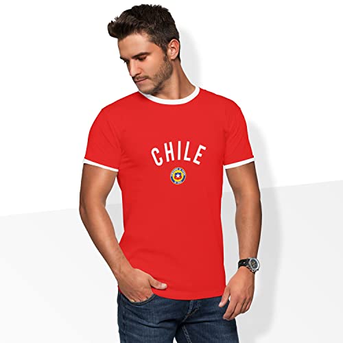 World of Football Ringer T-Shirt Chile Logo rot - S World of Football Ringer T-Shirt Chile Logo rot - S von World of Football