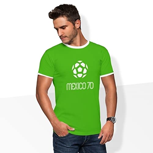 World of Football Ringer T-Shirt Mexico 1970 Green - XXL World of Football Ringer T-Shirt Mexico 1970 Green - XXL von World of Football