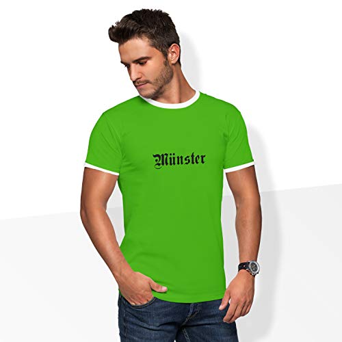 World of Football Ringer T-Shirt Old Münster grün - M von World of Football