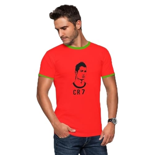 World of Football Ringer T-Shirt Ronaldo cr7 Portugal r - S von World of Football