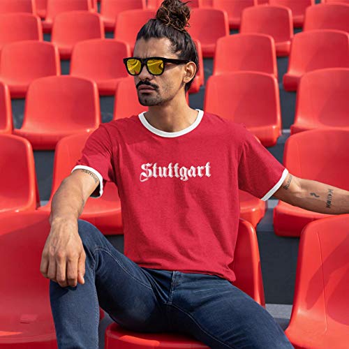 World of Football Ringer T-Shirt Stuttgart Old rot - L World of Football Ringer T-Shirt Stuttgart Old rot - L von World of Football