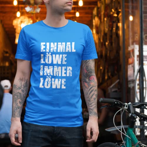 World of Football Sechzig T-Shirt Einmal Löwe Immer Löwe Shadow blau - XXL von World of Football