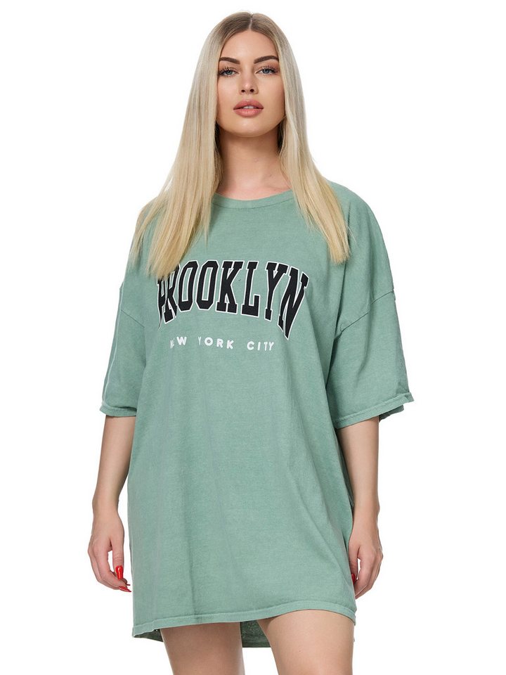 Worldclassca T-Shirt Worldclassca Oversized Print BROOKLYN T-Shirt lang Sommer Oberteil Worldclassca T-Shirt Worldclassca Oversized Print BROOKLYN T-Shirt lang Sommer Oberteil von Worldclassca