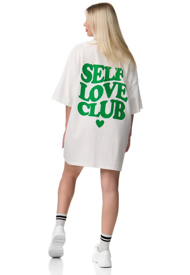 Worldclassca T-Shirt Worldclassca Oversized Print LOVE CLUB T-Shirt lang Sommer Oberteil von Worldclassca