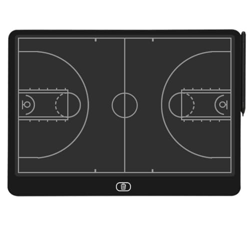 Wouueso Elektronisches Coaching-Board, 16-LCD-Bildschirm, Strategie-Markierungstafel mit Sperrfunktion für Basketball, Horizontales Basketball von Wouueso