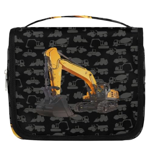 Reise-Kulturbeutel mit Bagger-LKW-Aufdruck, für Damen, Herren, Kinder, Mädchen, Jungen, Make-up-Kosmetiktasche, hängende Kulturbeutel, Toilettenartikel, Organizer, Duschtasche, farbe, 4.5 L, Reise-Kulturbeutel mit Bagger-LKW-Aufdruck, für Damen, Herren, Kinder, Mädchen, Jungen, Make-up-Kosmetiktasche, hängende Kulturbeutel, Toilettenartikel, Organizer, Duschtasche, farbe, 4.5 L, von WowPrint