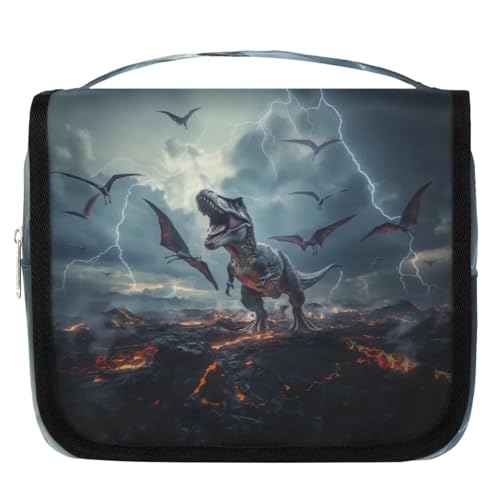 T-rex Dinosaurier-Reise-Kulturbeutel für Damen, Herren, Mädchen, Jungen, Kinder, Make-up-Kosmetiktasche, hängende Kulturbeutel, Kulturbeutel, Organizer, Duschtasche, farbe, 4.5 L, Taschen-Organizer T-rex Dinosaurier-Reise-Kulturbeutel für Damen, Herren, Mädchen, Jungen, Kinder, Make-up-Kosmetiktasche, hängende Kulturbeutel, Kulturbeutel, Organizer, Duschtasche, farbe, 4.5 L, Taschen-Organizer von WowPrint