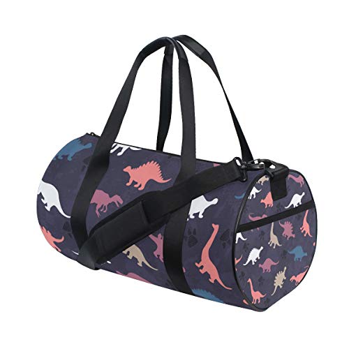 WowPrint Sporttasche mit niedlichem Dinosaurier-Motiv, wasserdicht, Handtasche, Yoga-Tasche, Schultertasche, Wochenendtasche, Reisetasche, Reisetasche, für Erwachsene, Herren, Damen, Unisex, von WowPrint