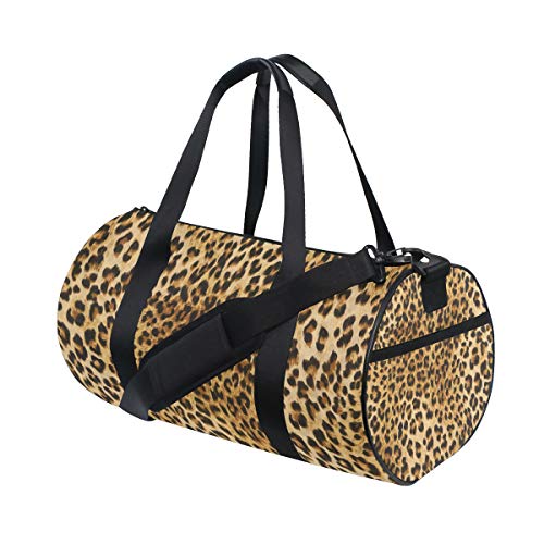 Wowprint Sporttasche Vintage Animal Tiger Leopard Print Wasserdichte Handtasche Yoga Bag Schultertasche Weekend Bag Reisetasche Reisetasche Reisetasche Reisetasche für Erwachsene Herren Damen Unisex von WowPrint