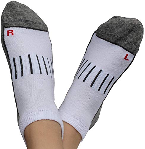 Wowerat 6 Paar Sport Sneaker Socken, Laufsocken Bikesocken, Atmungsaktiv Antibakteriell, weiß Schwarz, Gr. 35-50 (9 Paar weiß, 43-46) von Wowerat