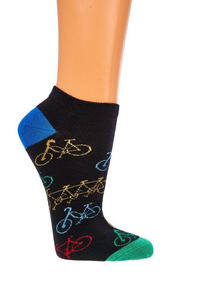 Wowerat Sneakersocken 2 Paar Fun Sneakersocken, Fahrrad Motiv, Sneaker Spaß Socken Wowerat Sneakersocken 2 Paar Fun Sneakersocken, Fahrrad Motiv, Sneaker Spaß Socken von Wowerat