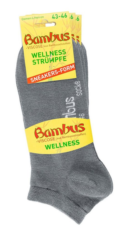 Wowerat Sneakersocken Bambus Viskose Sneaker Socken Sneakersocken Unisex (3 Paar) Spitze und Ferse verstärkt von Wowerat