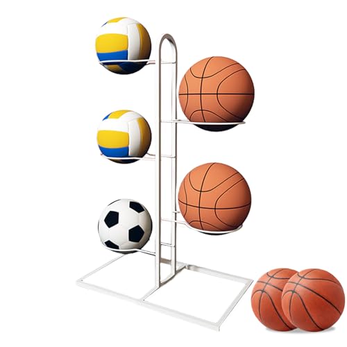 Wpsagek Basketballständer, 2/3/4/5 Stufiges Vertikale Ballaufbewahrung, Innenbereich Ballregal, Metall Ballständer Display Halter Für Fußball Basketball Wpsagek Basketballständer, 2/3/4/5 Stufiges Vertikale Ballaufbewahrung, Innenbereich Ballregal, Metall Ballständer Display Halter Für Fußball Basketball von Wpsagek