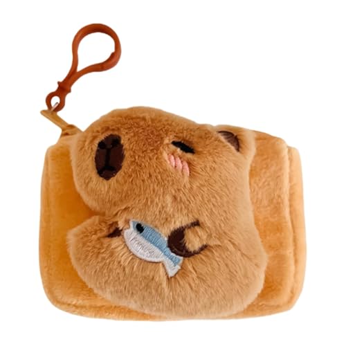 Wpsagek Capybara Münzgeldbörse, Schlüsselanhänger, Capybara Plüschtier, lässige Tasche, entzückende Stofftiere, stilvolle kleine Münztasche, Schlüsselanhänger, Schlüsselanhänger, von Wpsagek