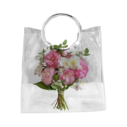 Wpsagek PVC-Tasche für Hochzeit, PVC-Einkaufstasche | wasserdichte Beutel Goody Bags mit Griff - Urlaubsbeutel, Partygeschenke, Kosmetiktasche, wiederverwendbar für Snacks, Spielzeug, Hochzeit von Wpsagek