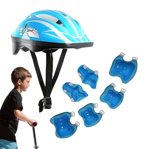 Wpsagek Sport Schutzausrüstung Set Für Kinder, Kinder Schoner Helm Knie Ellenbogen Handgelenk Pads Set, Für Skateboard Fahrrad Rollschuhlaufen von Wpsagek