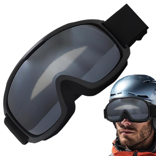 Wpsagek Überbrille Skibrille, Anti-Beschlag-Schneebrille, UV-Schutz, doppellagige Skibrille, Überbrille, Sphärische Snowboardbrille, Skizubehör für Damen von Wpsagek