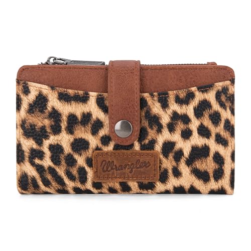 Wrangler Geldbörsen für Damen, schmal, faltbar, Kreditkartenetui, Leoparden-Print, modisch Wrangler Geldbörsen für Damen, schmal, faltbar, Kreditkartenetui, Leoparden-Print, modisch von Wrangler
