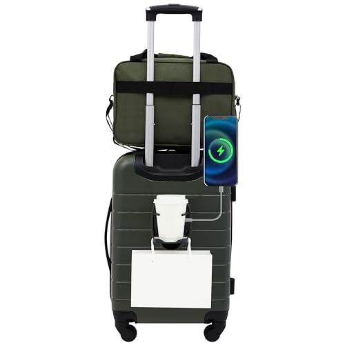 Wrangler Smartes Gepäck-Set mit Getränkehalter und USB-Anschluss, Tiefe Tiefen, 2 Piece Set, Smartes Gepäck-Set mit Getränkehalter und USB-Anschluss Wrangler Smartes Gepäck-Set mit Getränkehalter und USB-Anschluss, Tiefe Tiefen, 2 Piece Set, Smartes Gepäck-Set mit Getränkehalter und USB-Anschluss von Wrangler