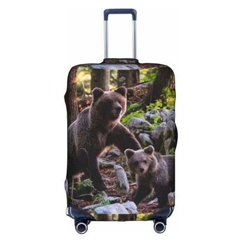 Kofferabdeckung, elastisch, passend für 45,7 - 76,2 cm große Gepäck, Delfine im Meer, Tier-Bären-Druck, S von Wratle