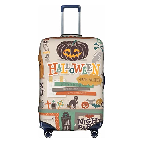 Kofferabdeckung, elastisch, passend für 45,7 - 76,2 cm große Gepäck, Fische im Meer, Halloween-Scrapbook, M von Wratle