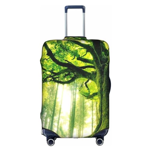 Kofferüberzug, elastisch, passend für 45,7 - 76,2 cm Gepäck, Sommer in Blüte, Nature Green Big Tree, XL von Wratle