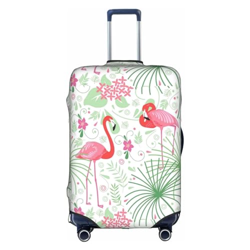Wratle Kofferabdeckung, elastisch, passend für 45,7 - 76,2 cm große Gepäck, fünf singende Vögel, Florale Flamingo-Botanik, M von Wratle