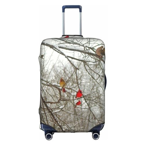 Wratle Kofferabdeckung, elastisch, passend für 45,7 - 76,2 cm große Gepäckstücke, niedlicher Oktopus, Birkenbäume, M von Wratle