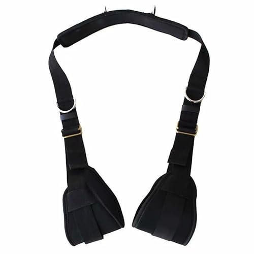 Schwarzes Nylon Yoga Training Strap, modisches Zubehör, rutschfestes Design, verstellbare Schnalle, geeignet für alle von WreGmgg