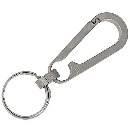 Wresetly Ultraleichter Luftfahrt-Titan-Anti-Lost-Karabiner, Schlüsselanhänger, Geschenk mit 26 mm Titan-Schlüsselanhänger A von Wresetly