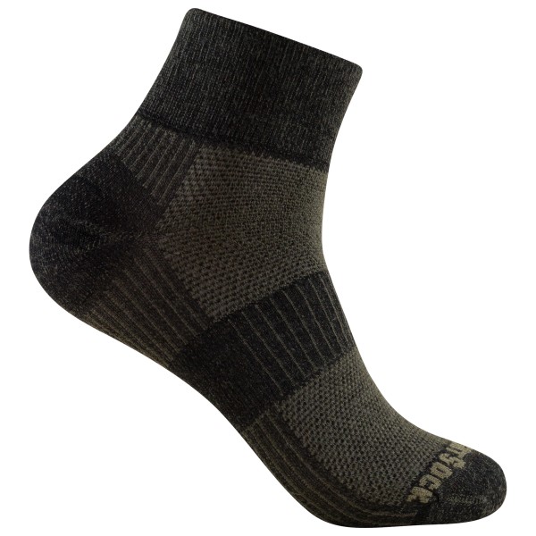 Wrightsock - Coolmesh II Merino Quarter - Multifunktionssocken Gr L schwarz von Wrightsock