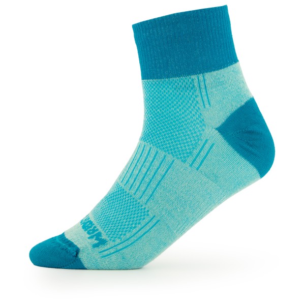 Wrightsock - Coolmesh II Quarter - Wandersocken Gr S türkis von Wrightsock