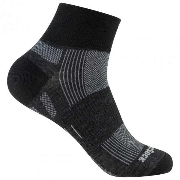 Wrightsock - Eco Explore Quarter - Wandersocken Gr L;M;S;XL grau;lila;schwarz von Wrightsock